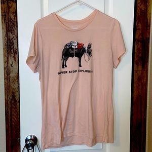 Pink North Face t-shirt